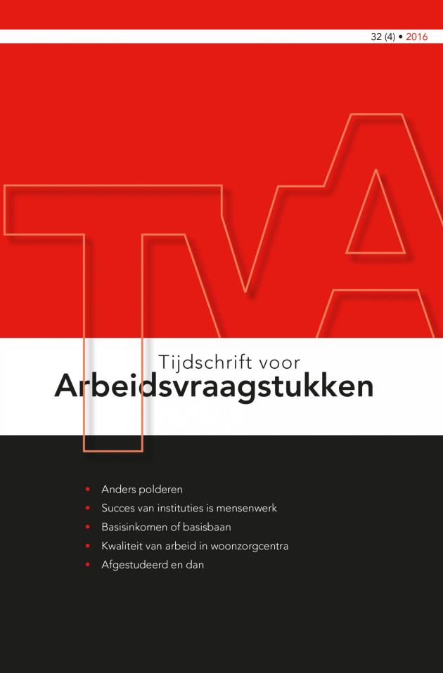 Zojuist verschenen: Nieuw nummer van Tijdschrift voor Arbeidsvraagstukken