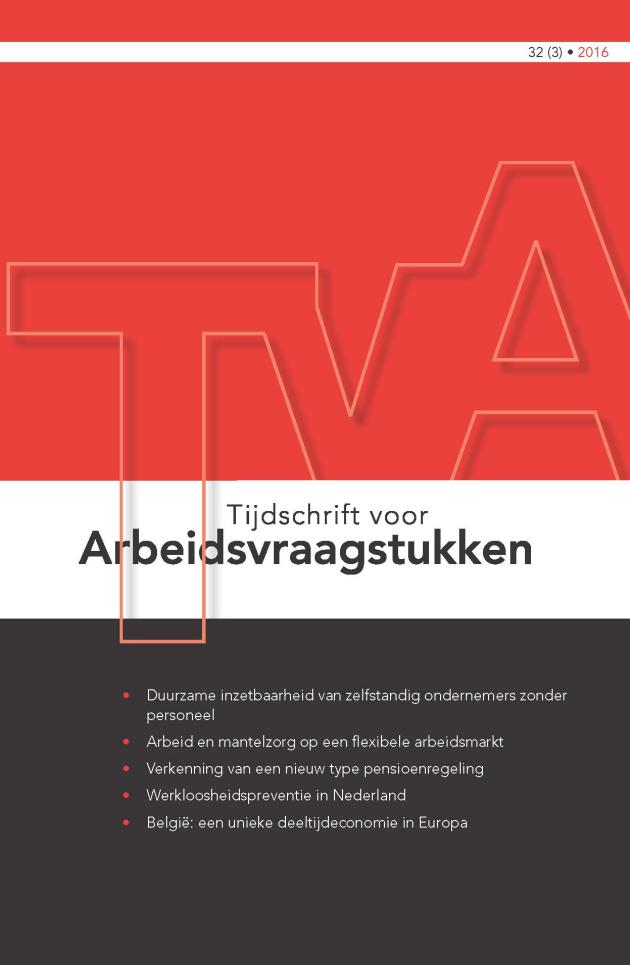 Verschenen: Nieuw nummer Tijdschrift voor Arbeidsvraagstukken